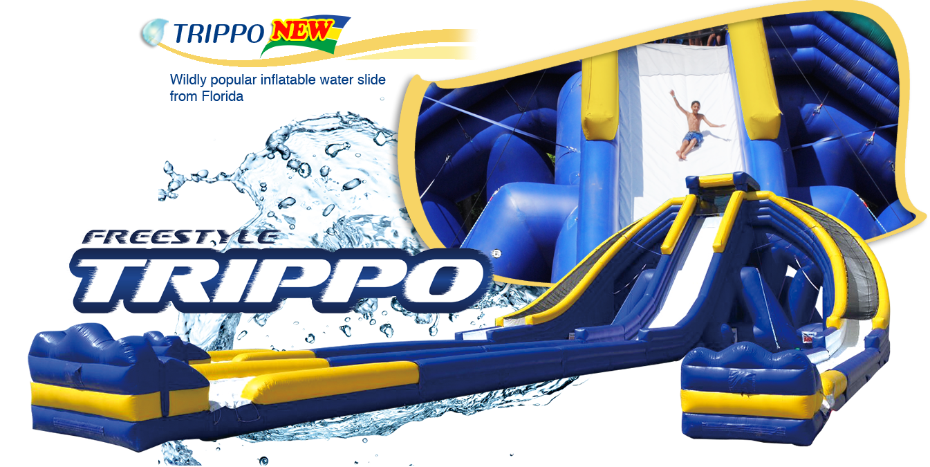 TRIPPO.Wildly popular inflatable water slide from Florida