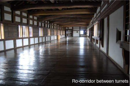 Ro-corridor between turrets 