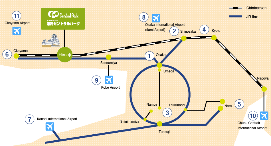 Himeji Central Park Wide-area Map