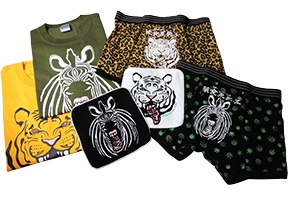 White Tiger/Zebra Design T-shirts and Boxers