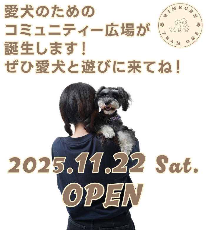愛犬のためのコミュニティー広場が誕生します！ぜひ愛犬と遊びに来てね！
