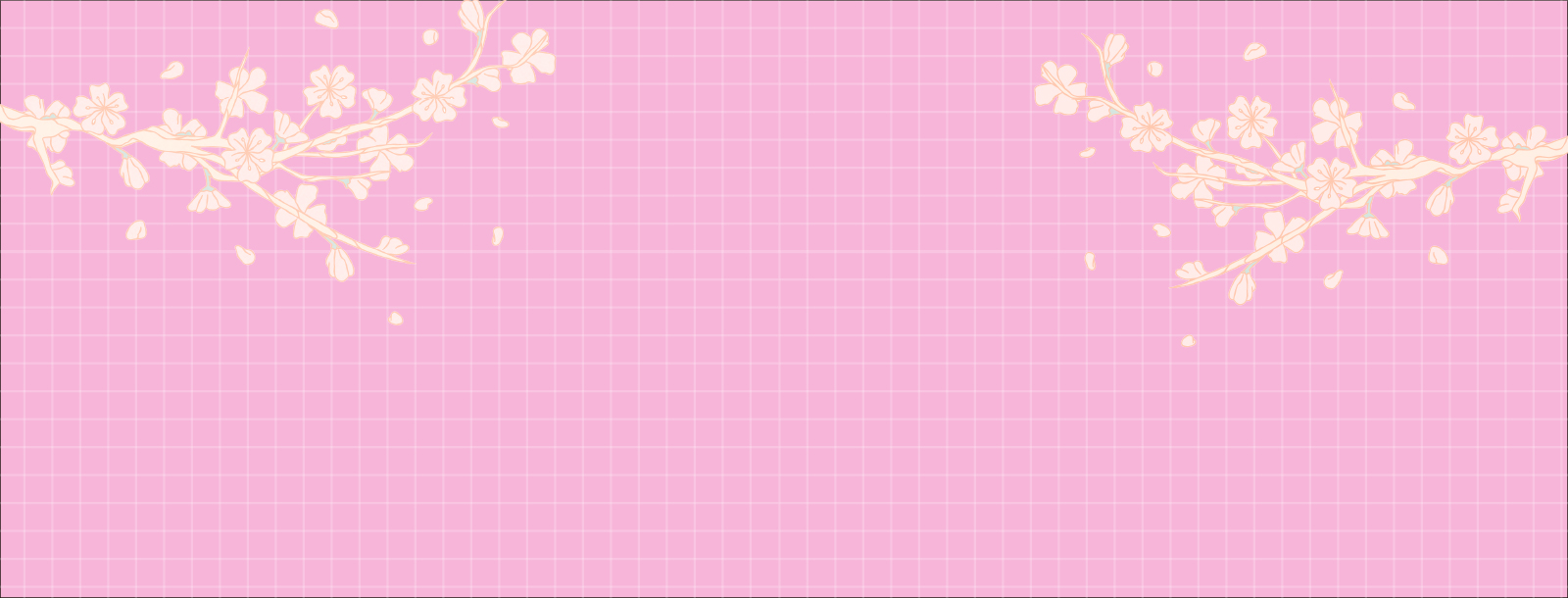 姫セン学割キャンペーン向けのピンク背景デザイン。桜の花をあしらった春らしいグラフィックの壁紙。